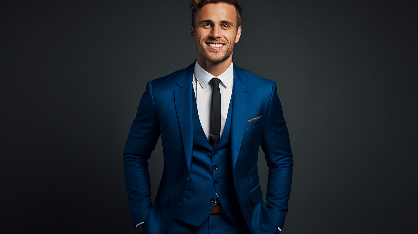 Blue Birdseye Mens Suit by Westwood Hart