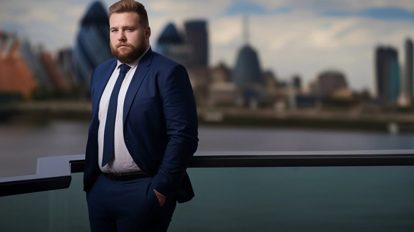 A guide to men's tailored clothing showcasing fabric, colour, and fit choices for a flattering silhouette