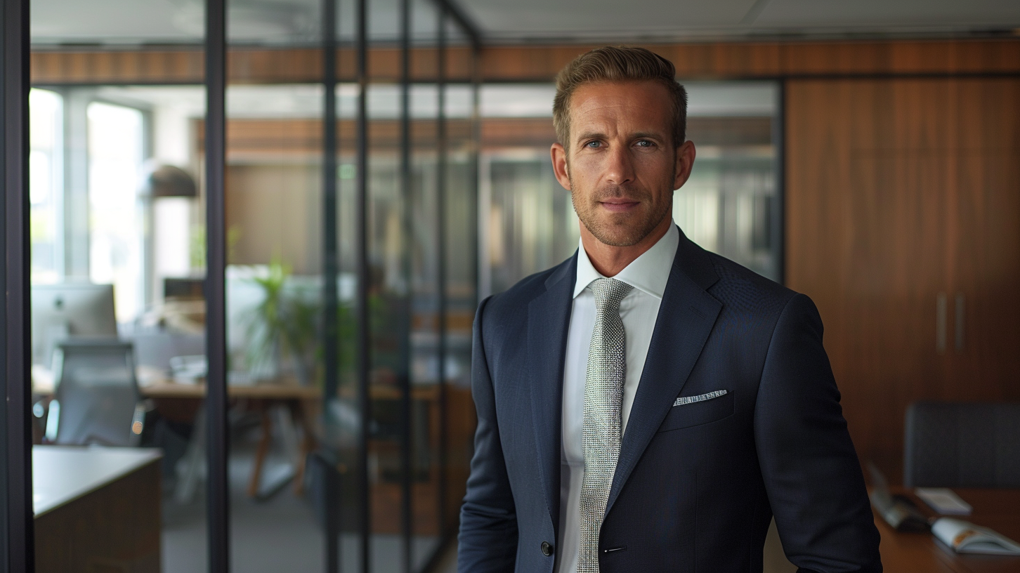 professional office attire guide for men in a corporate setting