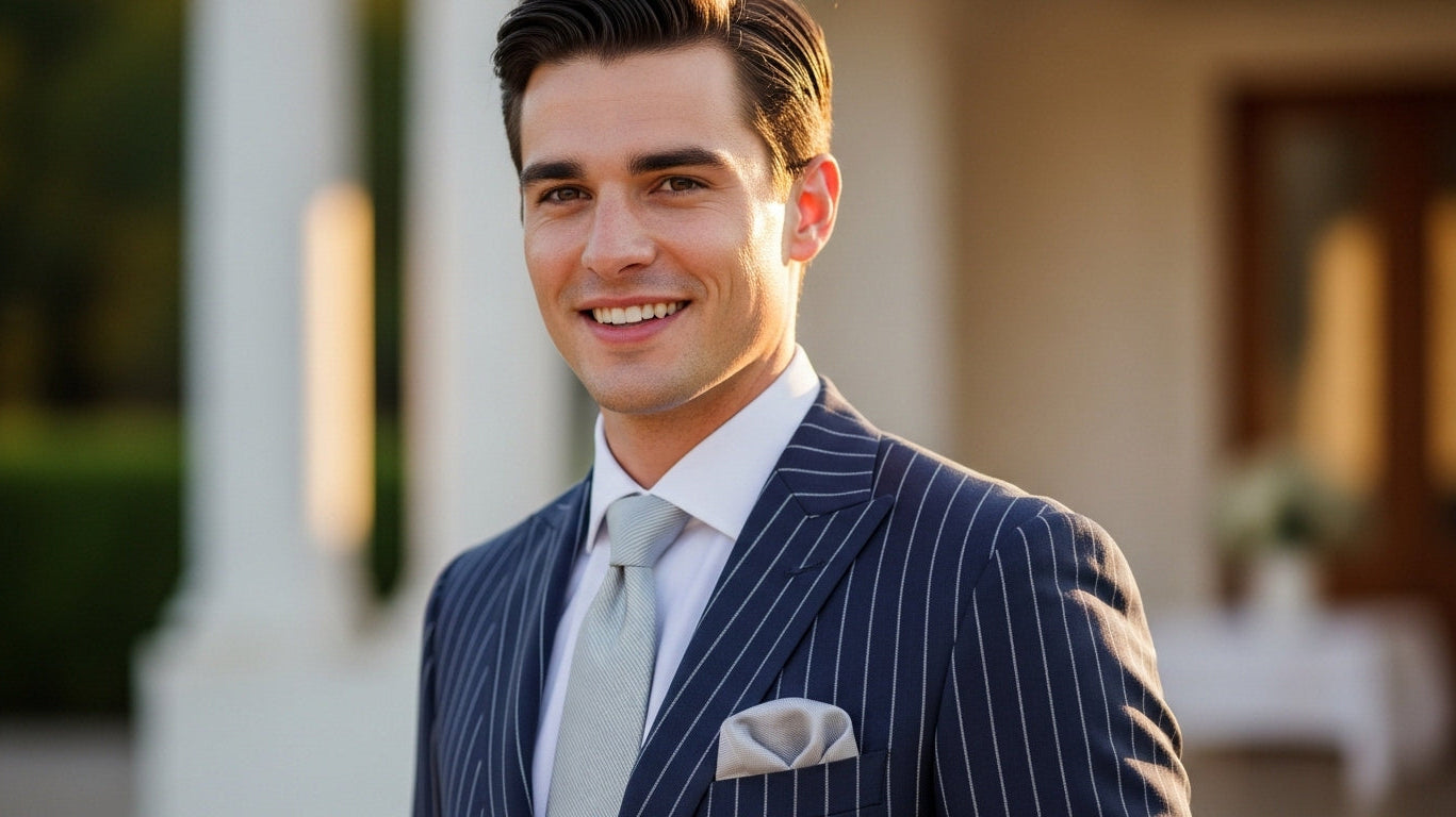 Semi-formal wedding attire for men explained with outfit ideas and styling rules
