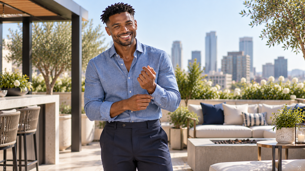 Styling blue trousers and the sport coats that pair best with them