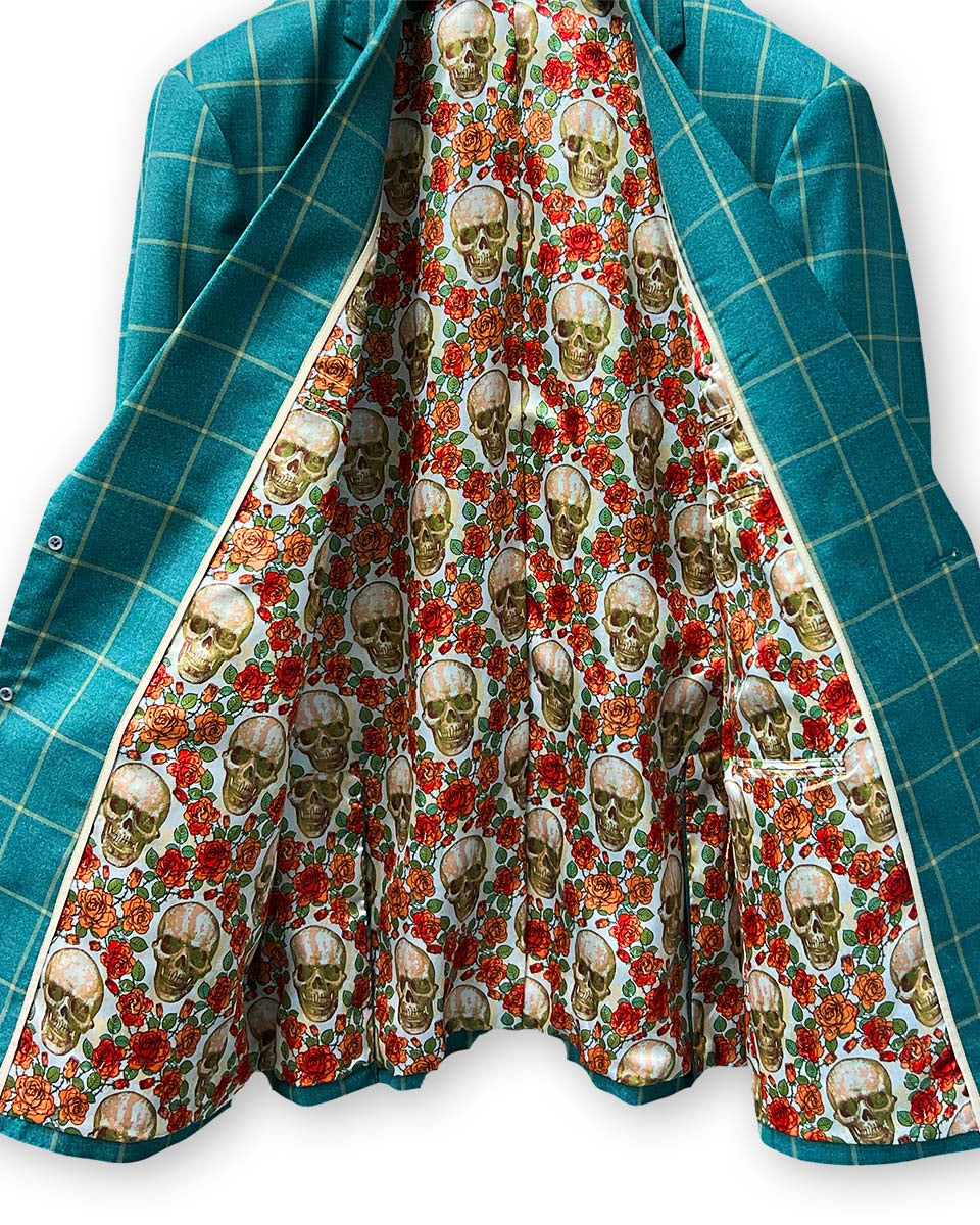 One of the best suits for men: Carribean Green Windowpane Sportcoat