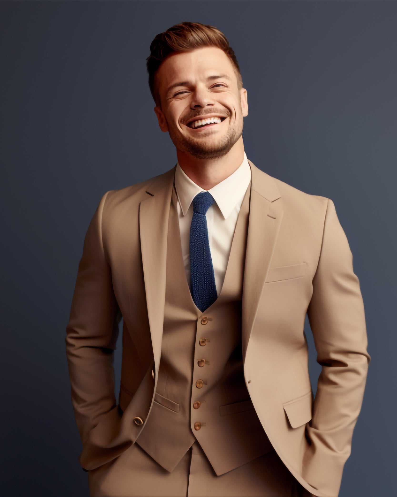 Westwood Hart Online Custom Hand Tailor Suits Sportcoats Trousers Waistcoats Overcoats Tan Plain Weave