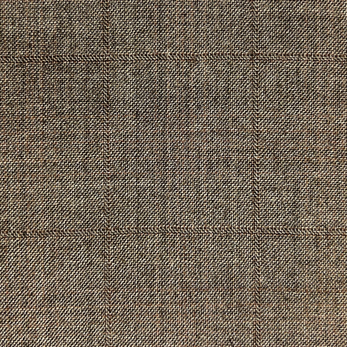 Men's all-season bamboo fabric suit with Light Brown Rust Windowpane design