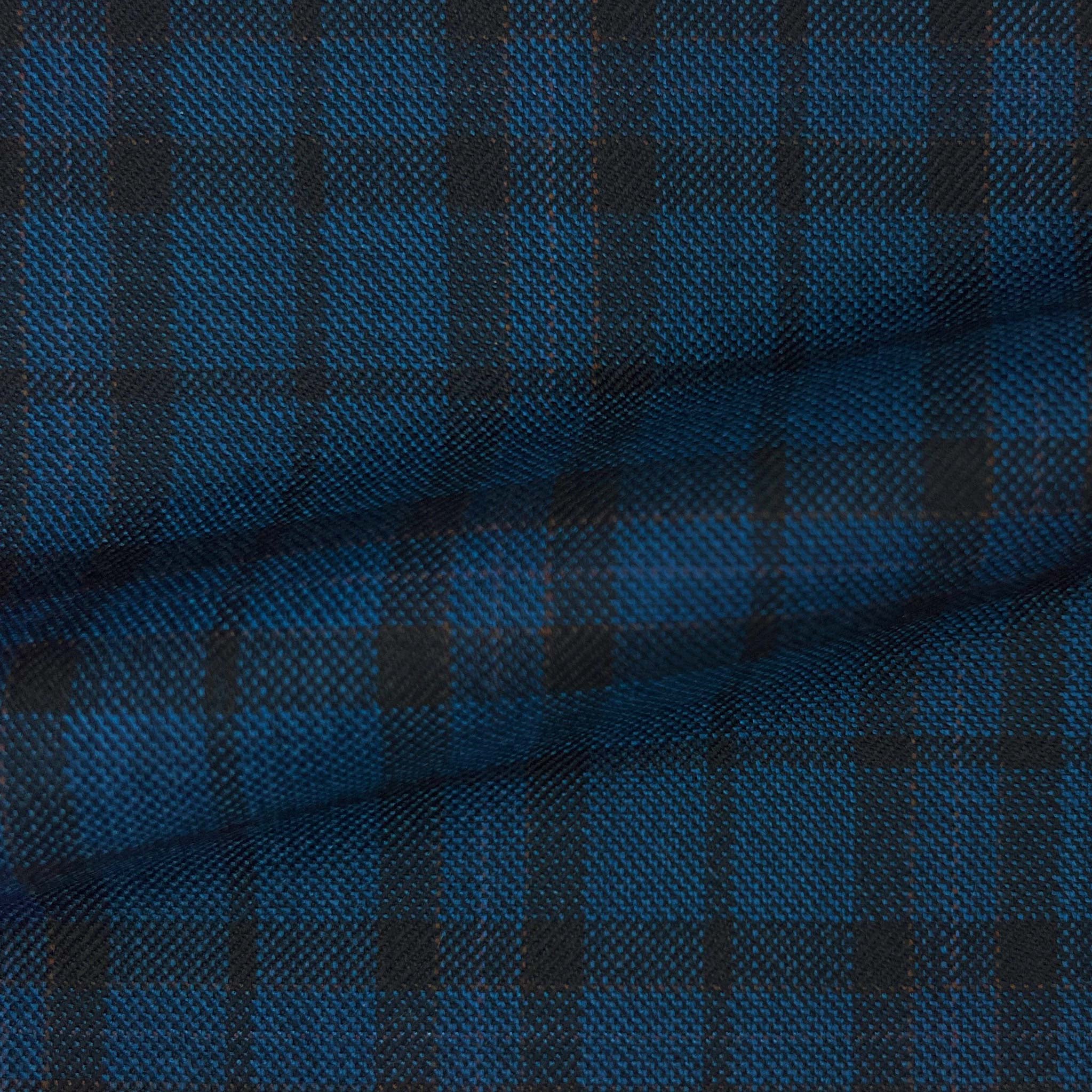 Westwood Hart Online Custom Hand Tailor Suits Sportcoats Trousers Waistcoats Overcoats Royal Blue Rust Grid Check