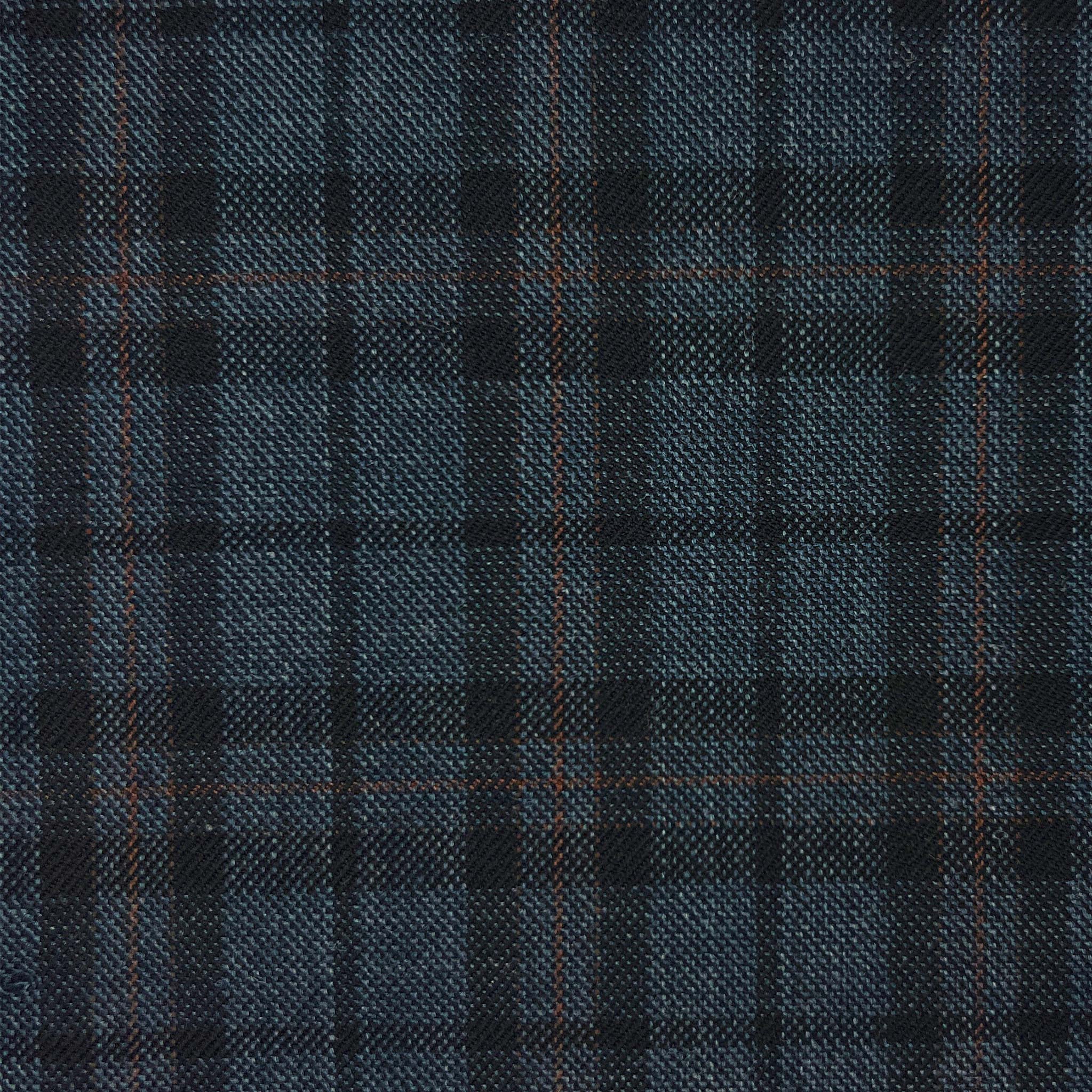 Westwood Hart Online Custom Hand Tailor Suits Sportcoats Trousers Waistcoats Overcoats Dark Steel Grey Rust Windowpane