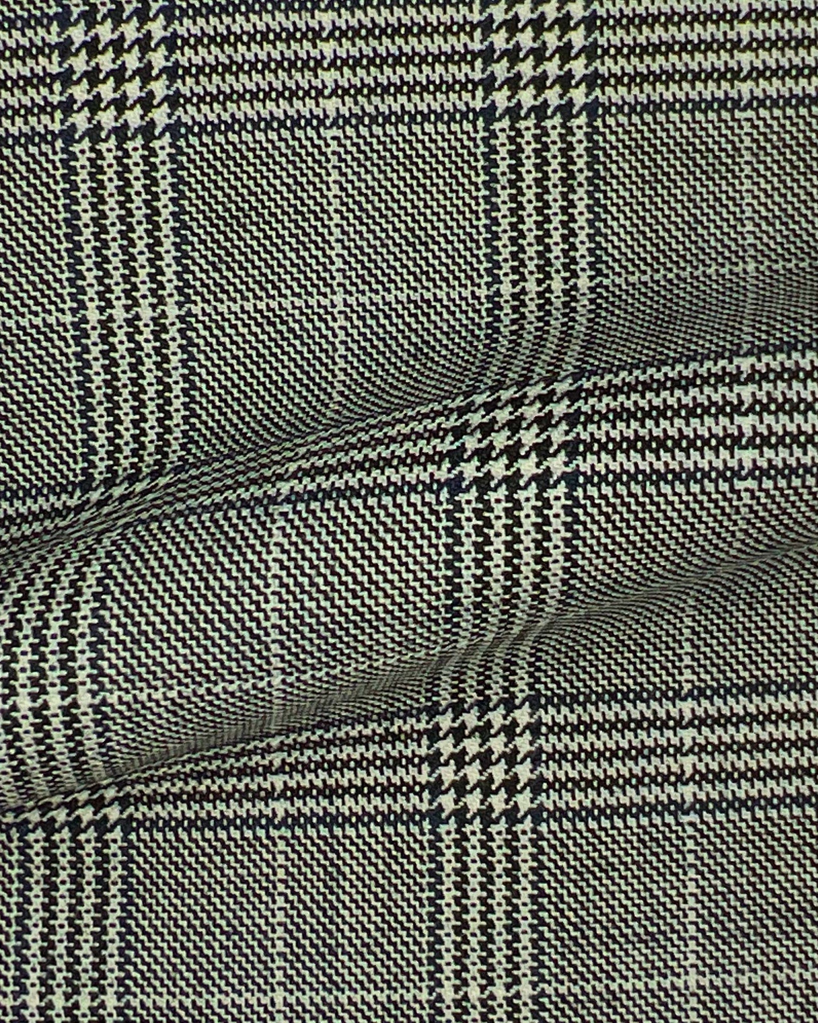 Westwood Hart Online Custom Hand Tailor Suits Sportcoats Trousers Waistcoats Overcoats Steel Grey Prince Of Wales Plaid White Windowpane
