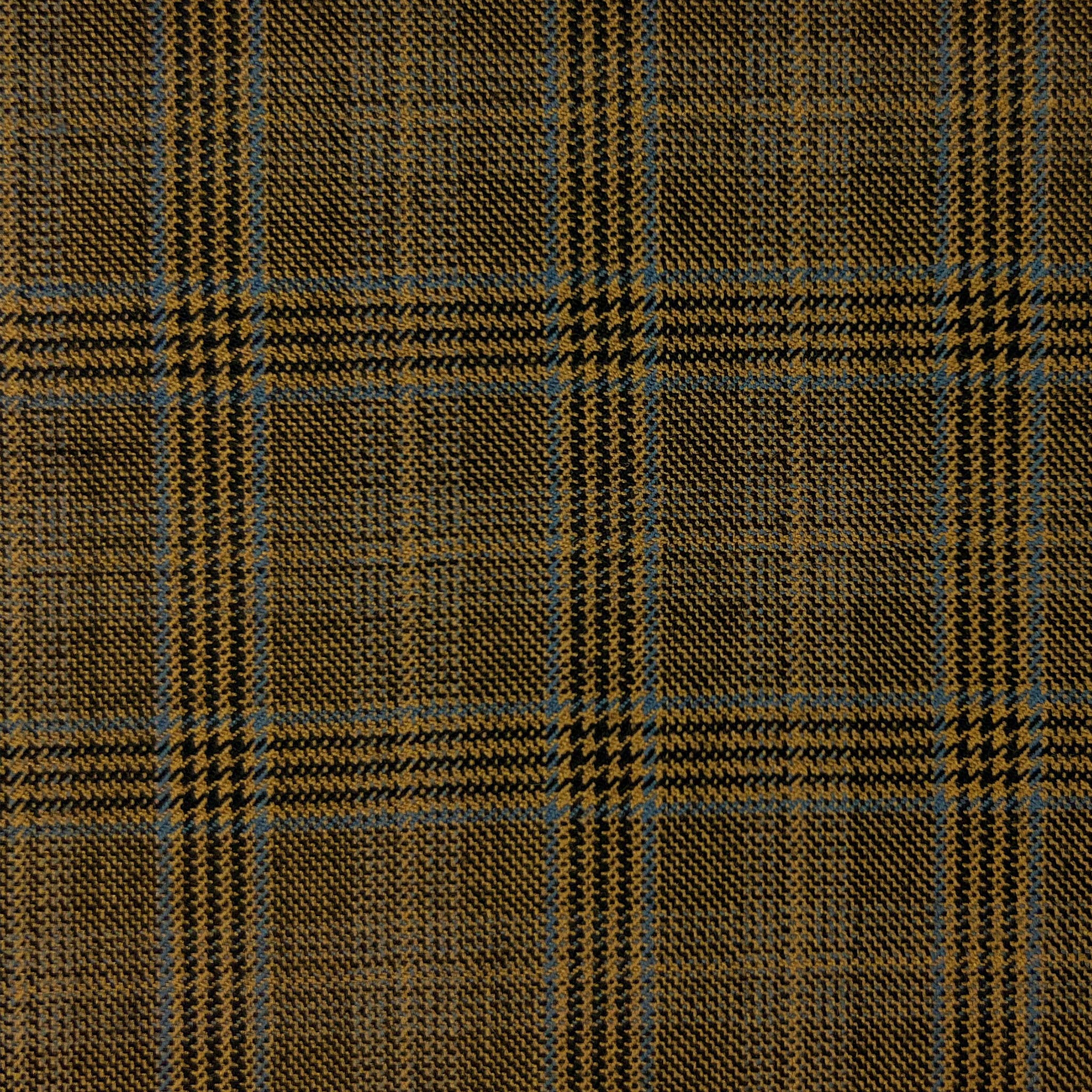 Westwood Hart Online Custom Hand Tailor Suits Sportcoats Trousers Waistcoats Overcoats Brown Prince Of Wales Plaid Blue Windowpane