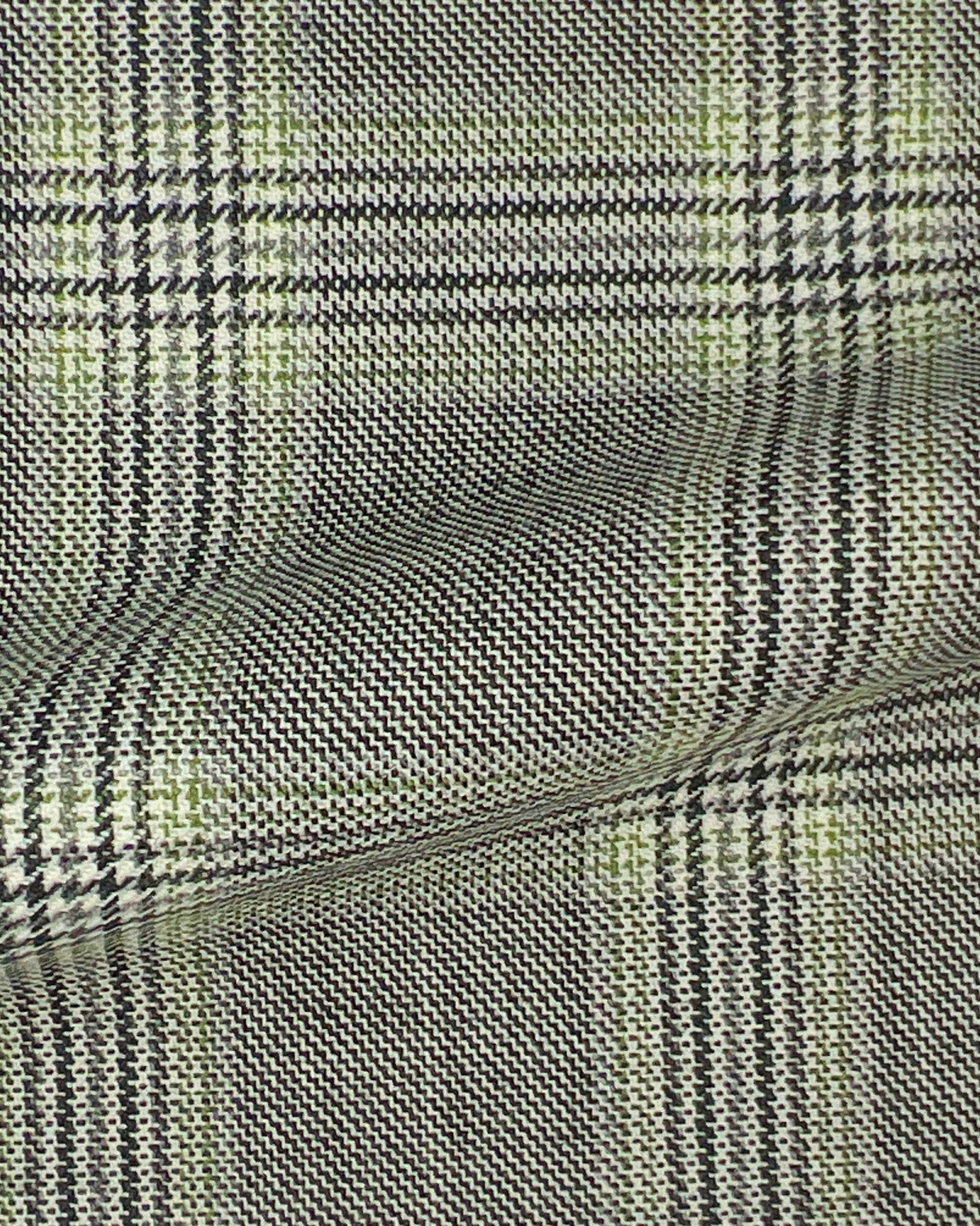 Westwood Hart Online Custom Hand Tailor Suits Sportcoats Trousers Waistcoats Overcoats Steel Grey Prince Of Wales Plaid Lime Green Windowpane
