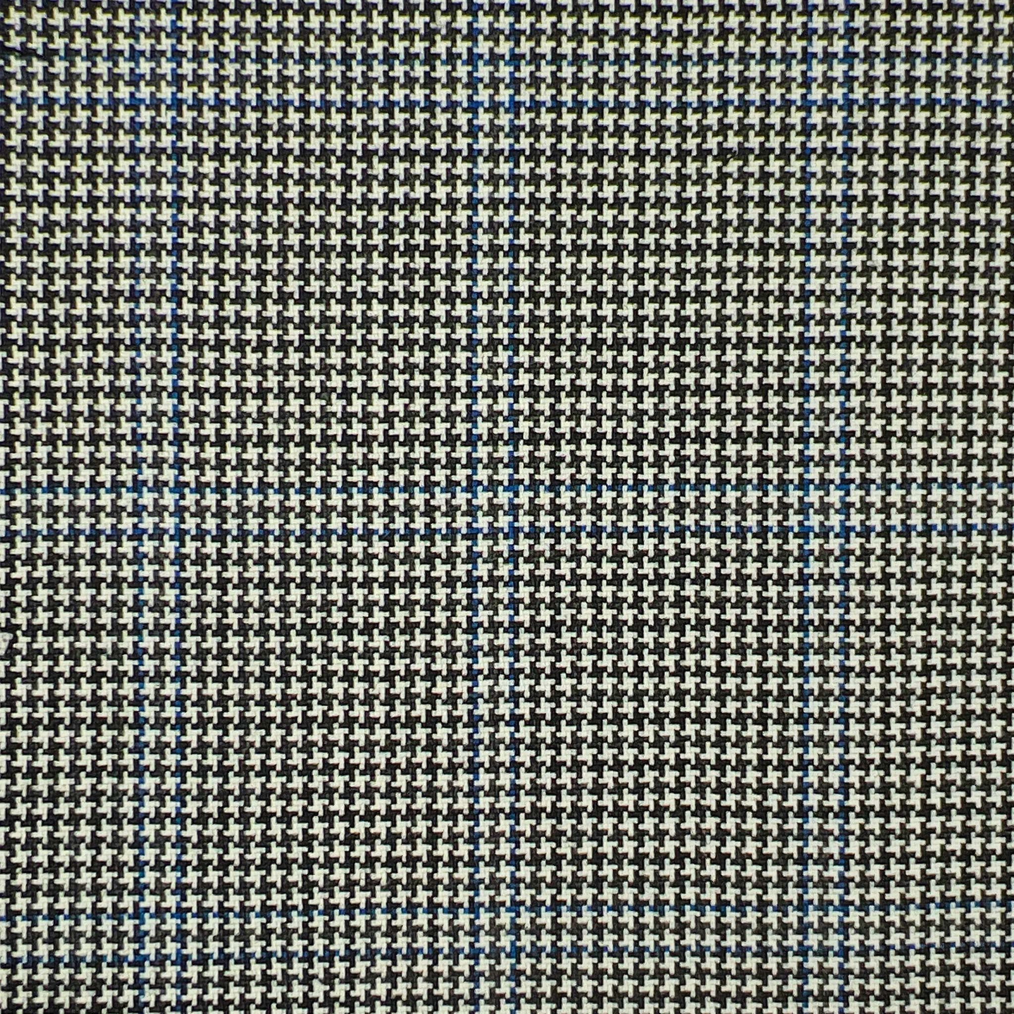 Westwood Hart Online Custom Hand Tailor Suits Sportcoats Trousers Waistcoats Overcoats Black White Houndstooth Blue Windowpane