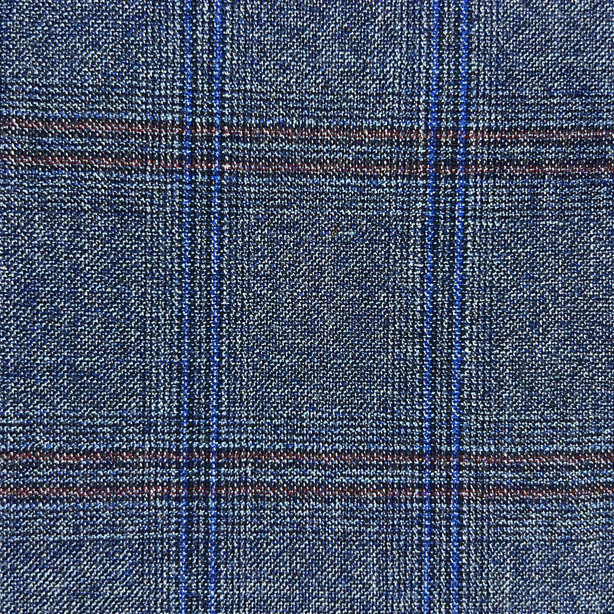 Groom Suits in Medium Grey Bamboo with Sky Blue and Rust Accents