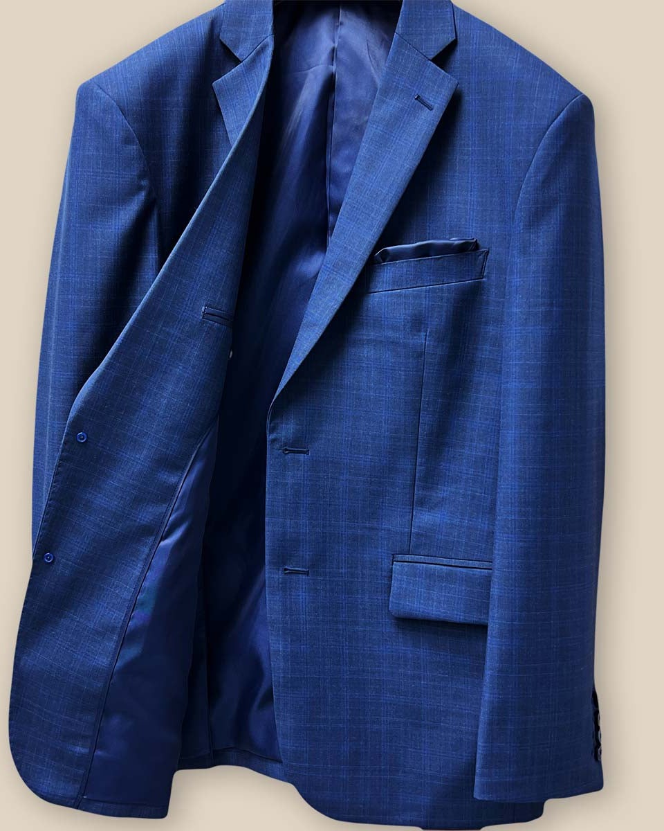 Front inside left view, blue.