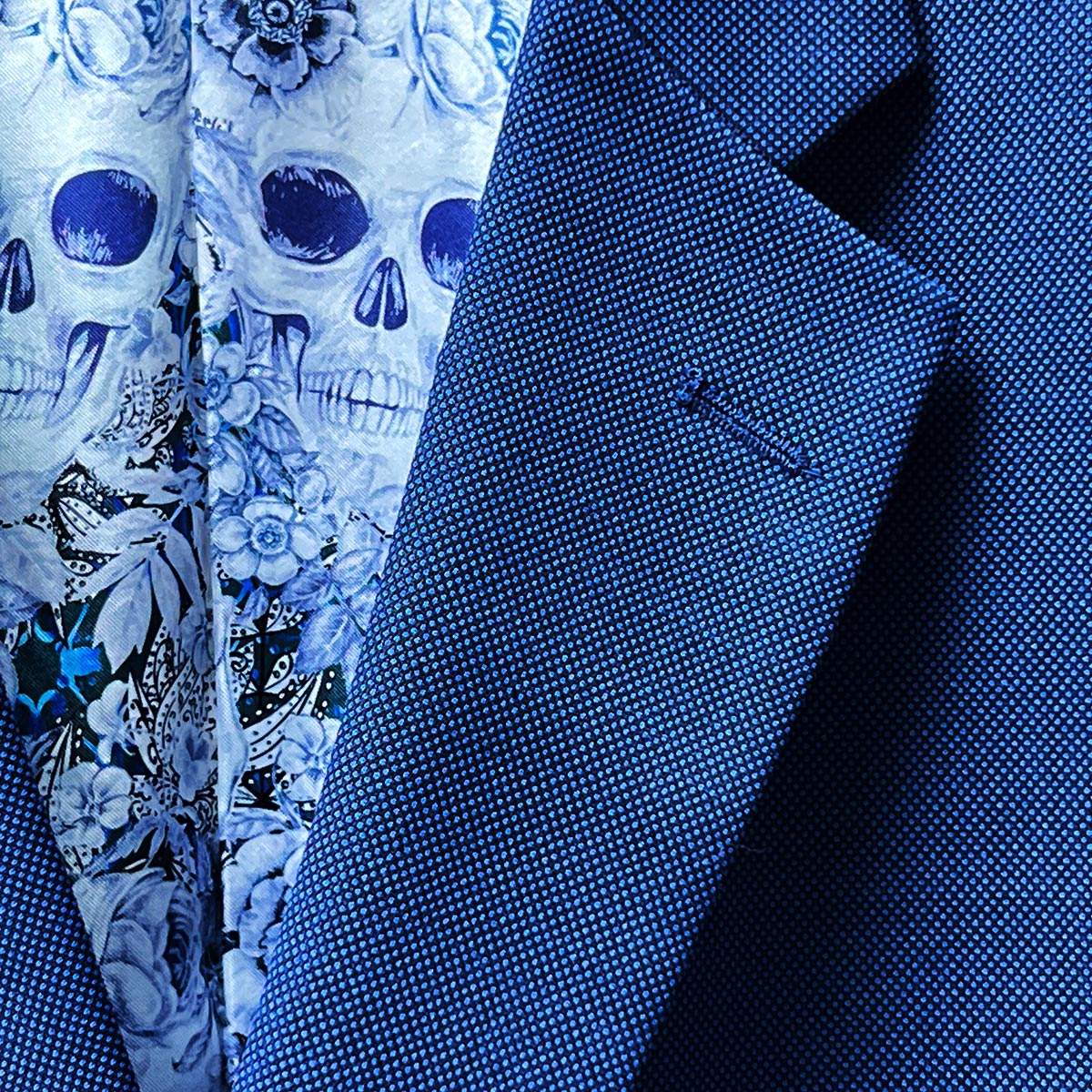 navy suit blue jacket lapel