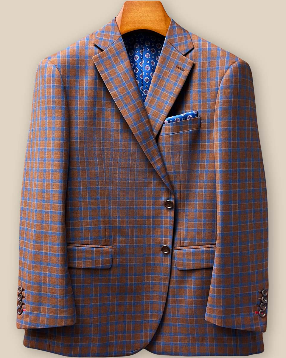 Interior right side view highlighting dark blue flash lining with geometric medallions, inner pockets, and meticulous construction details