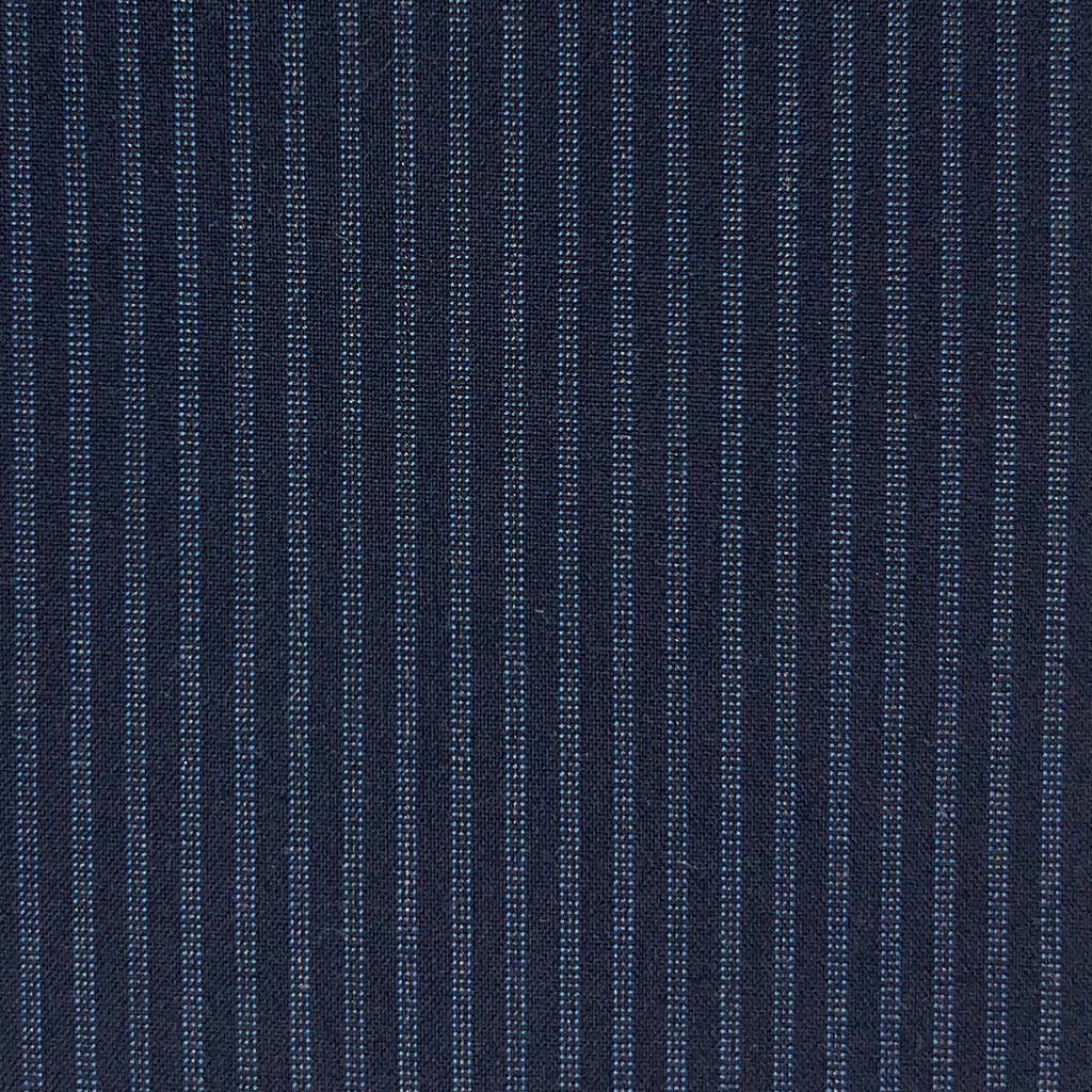 Westwood Hart Online Custom Hand Tailor Suits Sportcoats Trousers Waistcoats Overcoats Navy W/ Blue Stripes