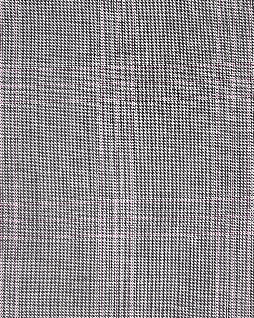 Westwood Hart Online Custom Hand Tailor Suits Sportcoats Trousers Waistcoats Overcoats Steel Grey With Pink Windowpane