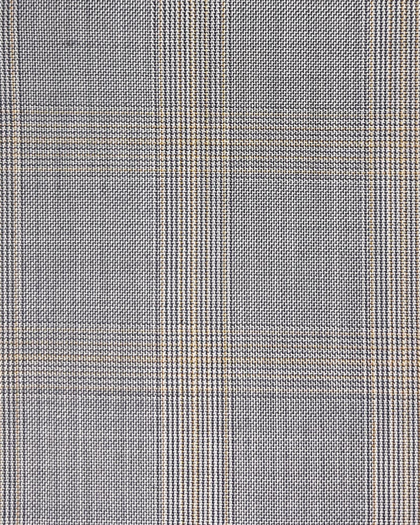 Westwood Hart Online Custom Hand Tailor Suits Sportcoats Trousers Waistcoats Overcoats Steel Grey With Lemon Yellow Windowpane