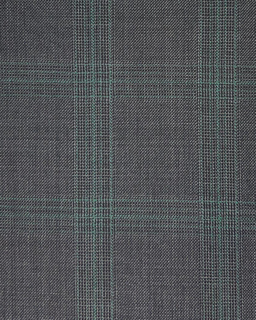 Westwood Hart Online Custom Hand Tailor Suits Sportcoats Trousers Waistcoats Overcoats Dark Grey With Forest Green Windowpane