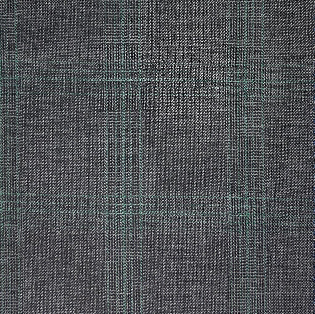 Westwood Hart Online Custom Hand Tailor Suits Sportcoats Trousers Waistcoats Overcoats Dark Grey With Forest Green Windowpane