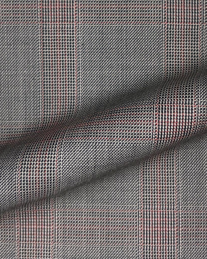 Westwood Hart Online Custom Hand Tailor Suits Sportcoats Trousers Waistcoats Overcoats Warm Stone Brown With Red Windowpane