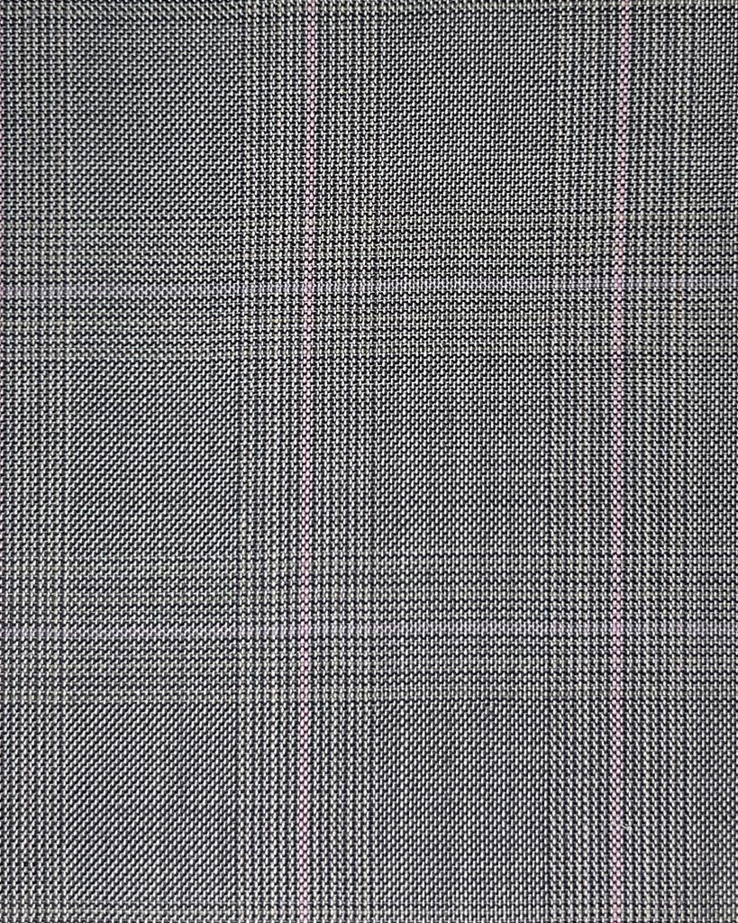 Westwood Hart Online Custom Hand Tailor Suits Sportcoats Trousers Waistcoats Overcoats Medium Grey With Pink Windowpane