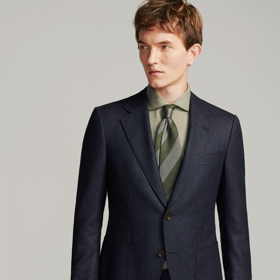 Westwood Hart Online Custom Hand Tailor Suits Sportcoats Trousers Waistcoats Overcoats Charcoal Grey Nailhead