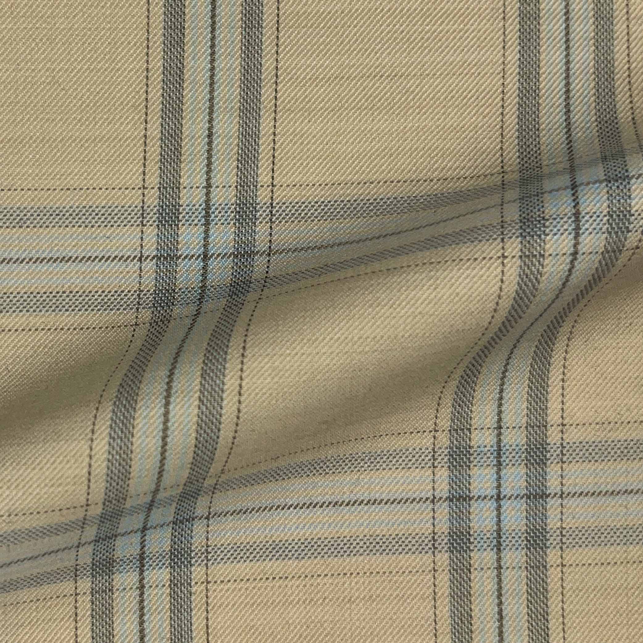 Westwood Hart Online Custom Hand Tailor Suits Sportcoats Trousers Waistcoats Overcoats Cream Brown Windowpane Design