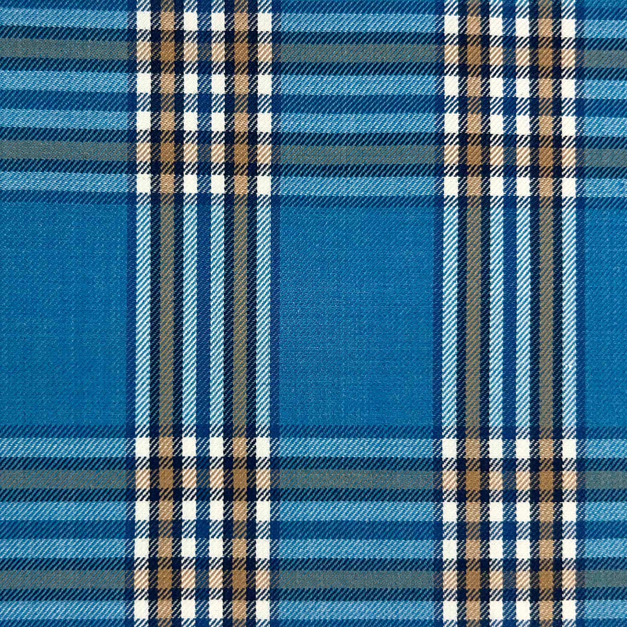 Westwood Hart Online Custom Hand Tailor Suits Sportcoats Trousers Waistcoats Overcoats Sky Blue Tan Plaid Windowpane Design