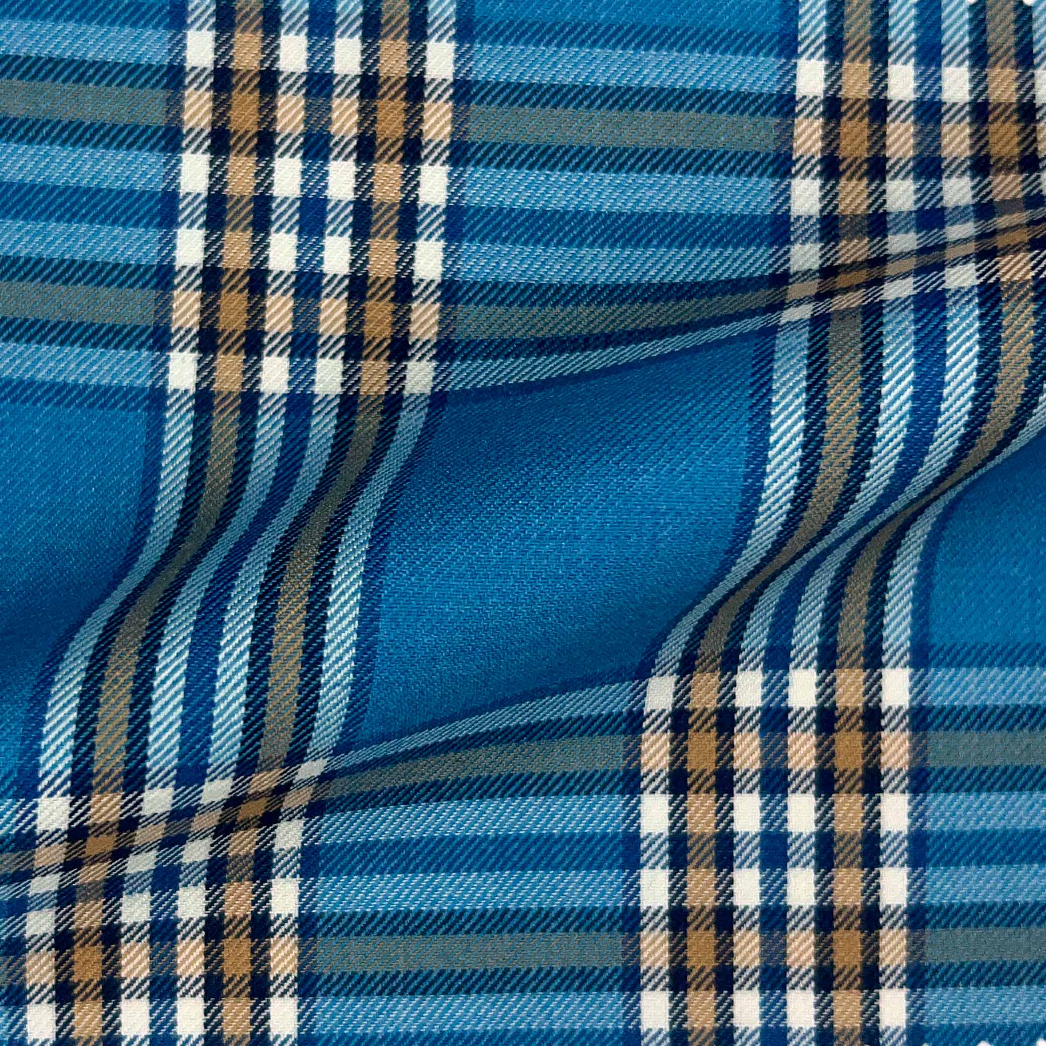 Westwood Hart Online Custom Hand Tailor Suits Sportcoats Trousers Waistcoats Overcoats Sky Blue Tan Plaid Windowpane Design