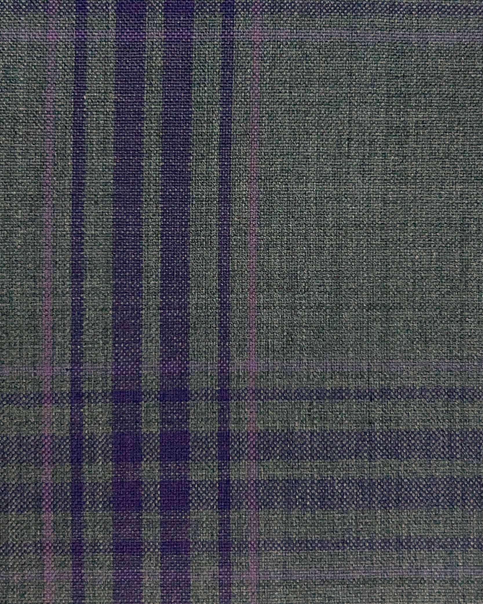 Westwood Hart Online Custom Hand Tailor Suits Sportcoats Trousers Waistcoats Overcoats Medium Grey Large Purple Lavender Plaid Design