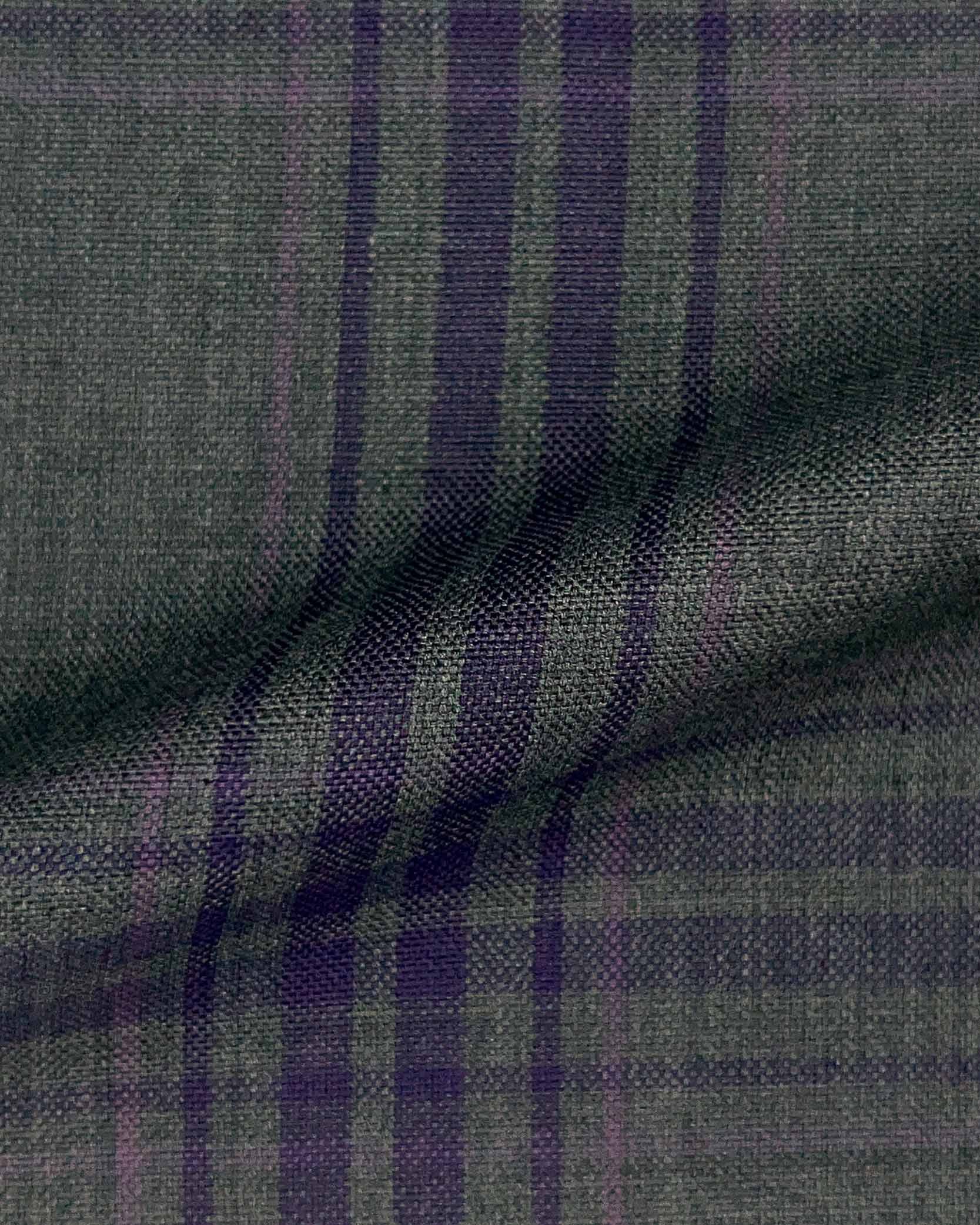 Westwood Hart Online Custom Hand Tailor Suits Sportcoats Trousers Waistcoats Overcoats Medium Grey Large Purple Lavender Plaid Design