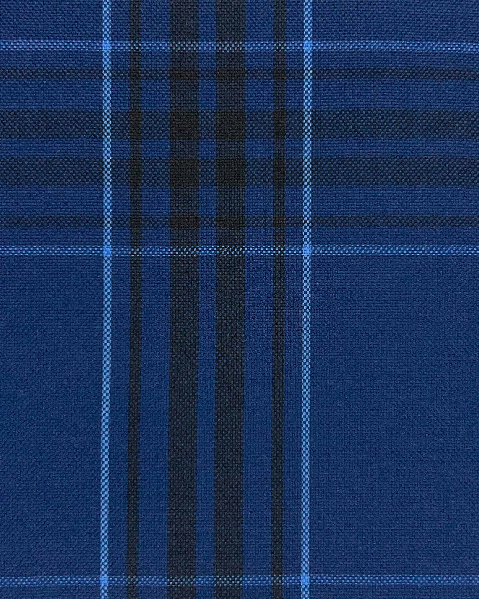 Westwood Hart Online Custom Hand Tailor Suits Sportcoats Trousers Waistcoats Overcoats Royal Blue Black Sky Blue Plaid Design