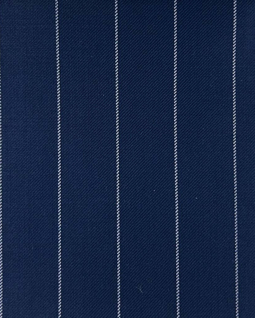 Westwood Hart Online Custom Hand Tailor Suits Sportcoats Trousers Waistcoats Overcoats Navy With 3/4" Wide Pinstripes