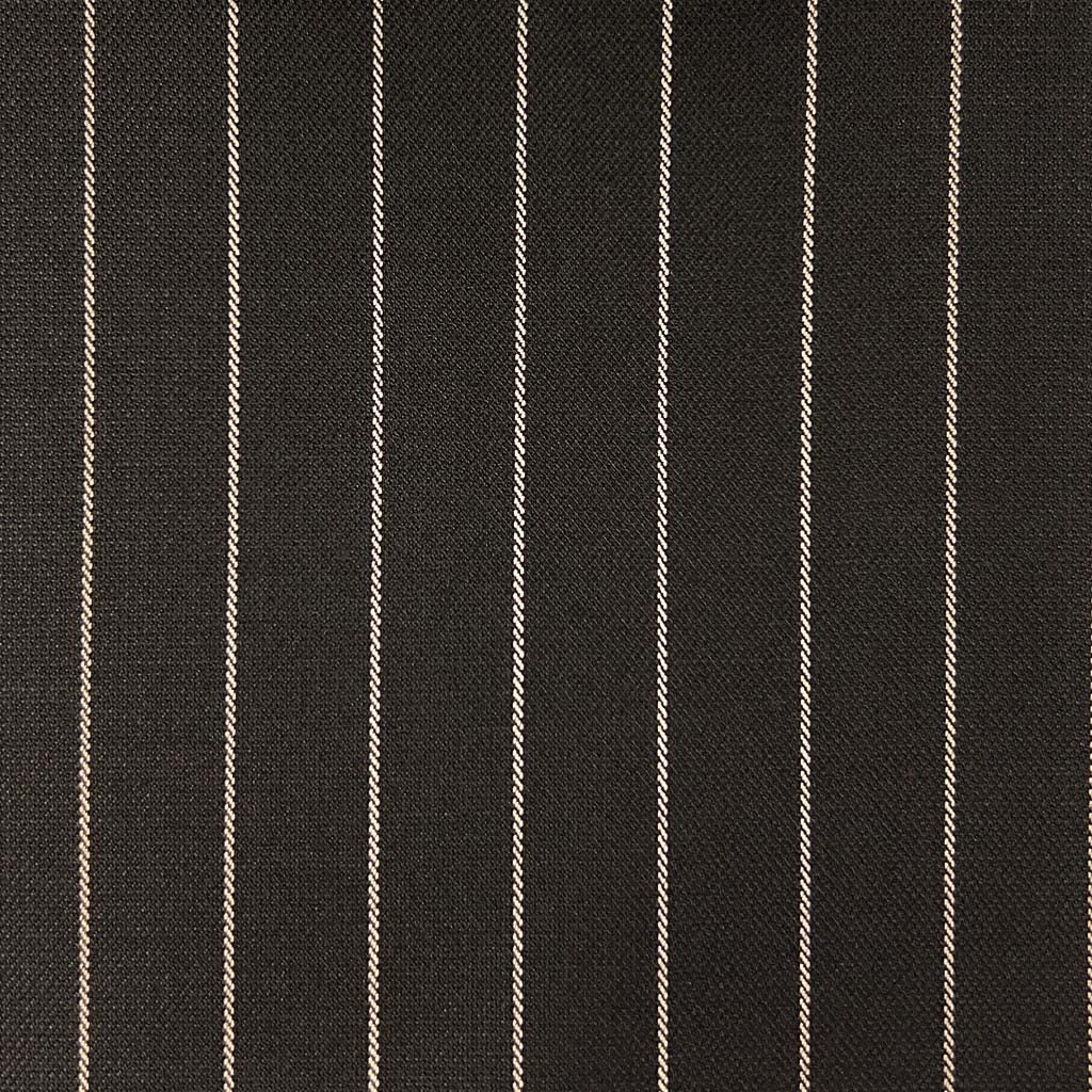 Westwood Hart Online Custom Hand Tailor Suits Sportcoats Trousers Waistcoats Overcoats Chocolate Brown With 3/4" Wide Pinstripes