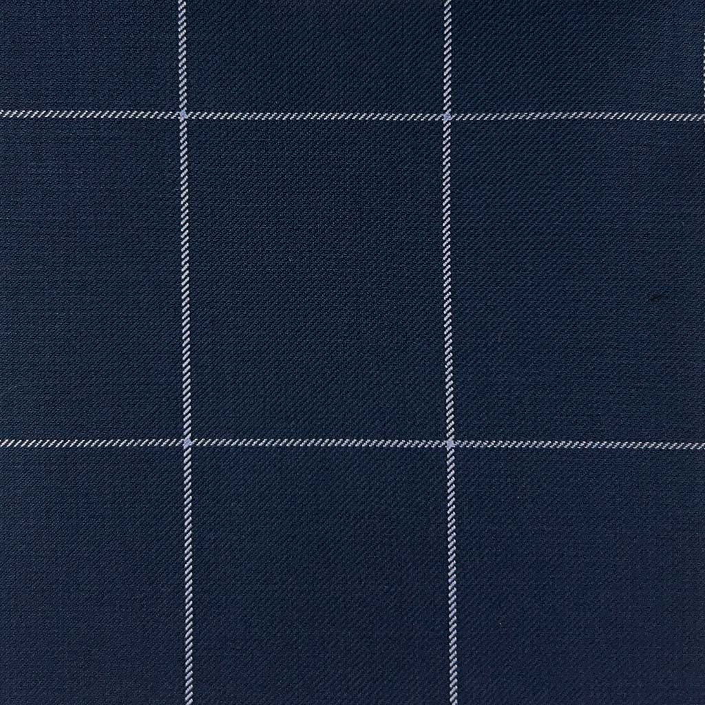 Westwood Hart Online Custom Hand Tailor Suits Sportcoats Trousers Waistcoats Overcoats Space Blue Windowpane