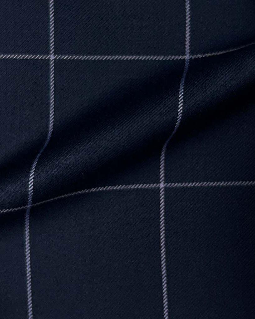 Westwood Hart Online Custom Hand Tailor Suits Sportcoats Trousers Waistcoats Overcoats Space Blue Windowpane