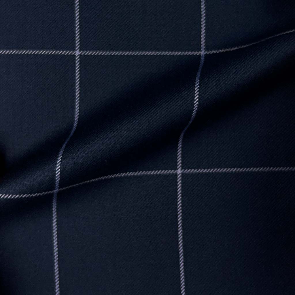 Westwood Hart Online Custom Hand Tailor Suits Sportcoats Trousers Waistcoats Overcoats Space Blue Windowpane