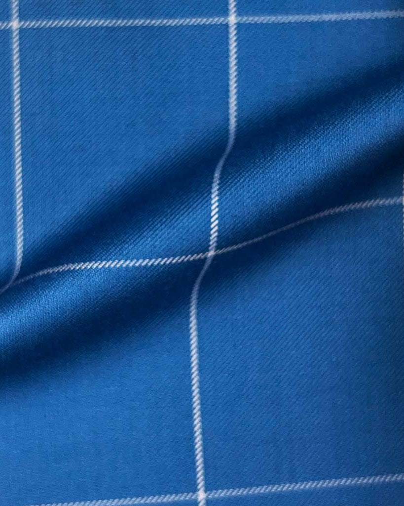 Westwood Hart Online Custom Hand Tailor Suits Sportcoats Trousers Waistcoats Overcoats Baby Blue Windowpane
