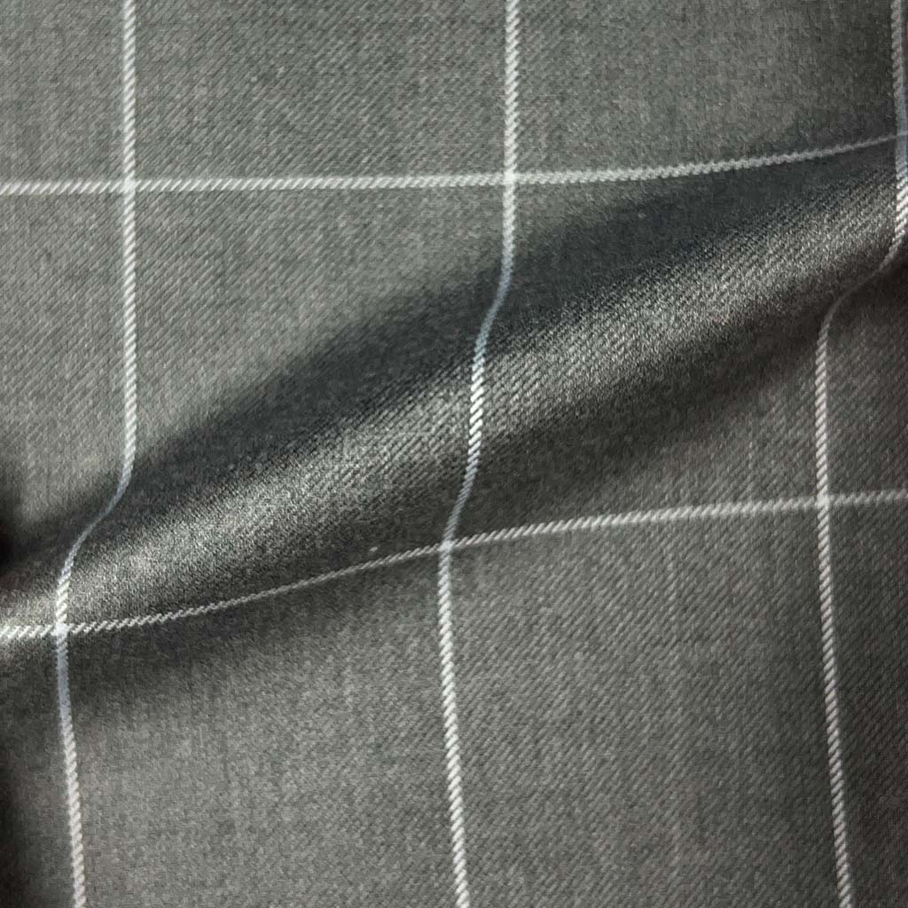 Westwood Hart Online Custom Hand Tailor Suits Sportcoats Trousers Waistcoats Overcoats Heather Grey Windowpane
