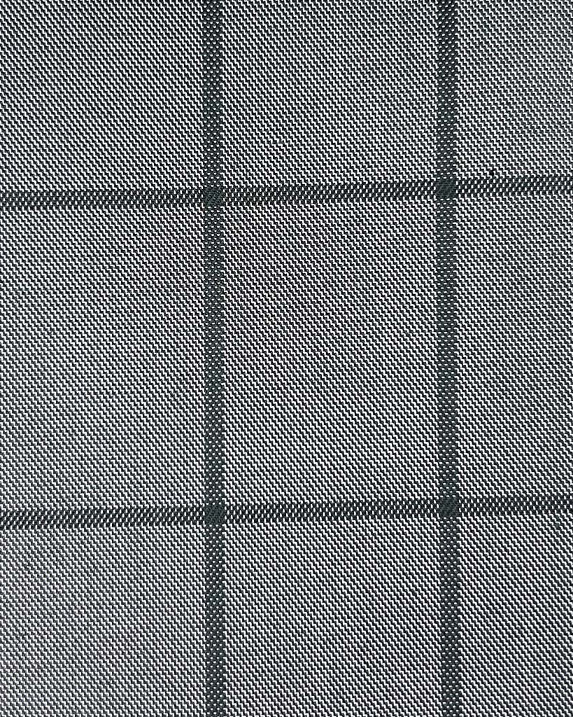 Westwood Hart Online Custom Hand Tailor Suits Sportcoats Trousers Waistcoats Overcoats Silver Grey Bold Windowpane