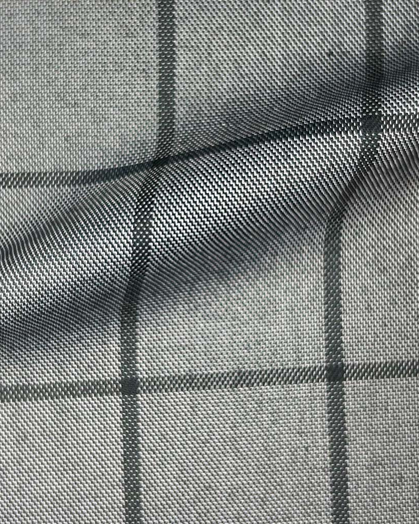 Westwood Hart Online Custom Hand Tailor Suits Sportcoats Trousers Waistcoats Overcoats Silver Grey Bold Windowpane