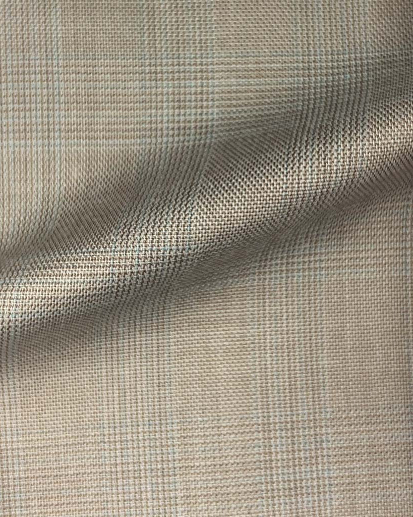 Westwood Hart Online Custom Hand Tailor Suits Sportcoats Trousers Waistcoats Overcoats Sand With Blue Plaid