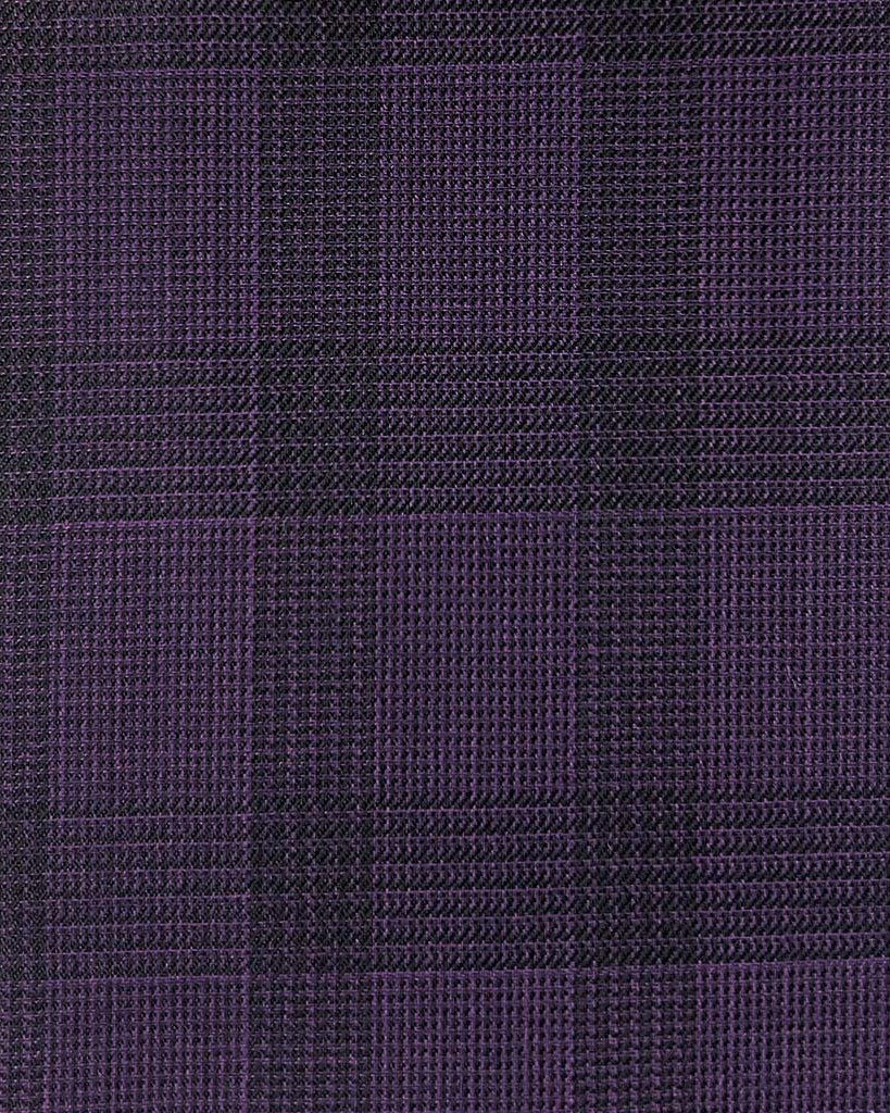 Westwood Hart Online Custom Hand Tailor Suits Sportcoats Trousers Waistcoats Overcoats Deep Purple Self Plaid Design