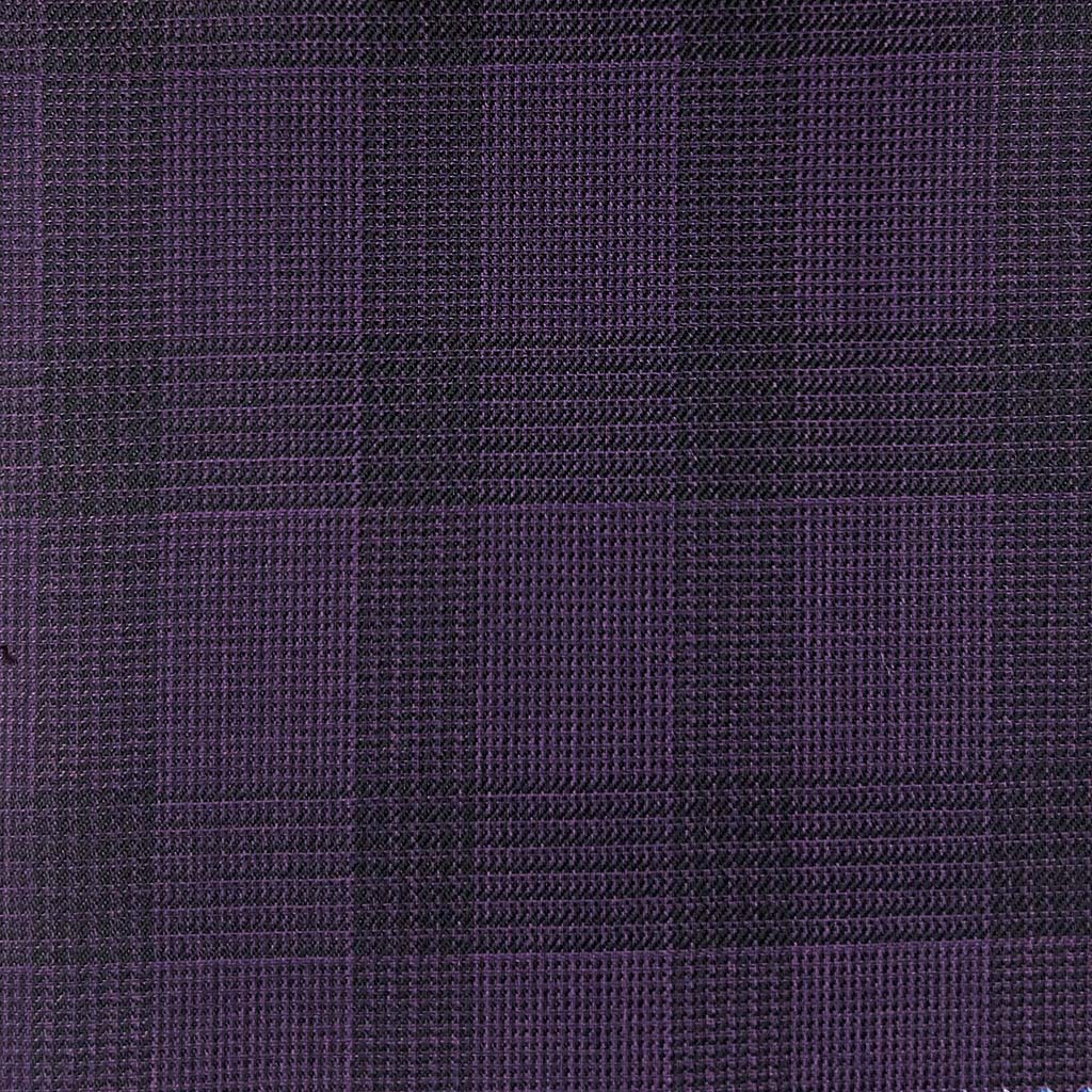 Westwood Hart Online Custom Hand Tailor Suits Sportcoats Trousers Waistcoats Overcoats Deep Purple Self Plaid Design
