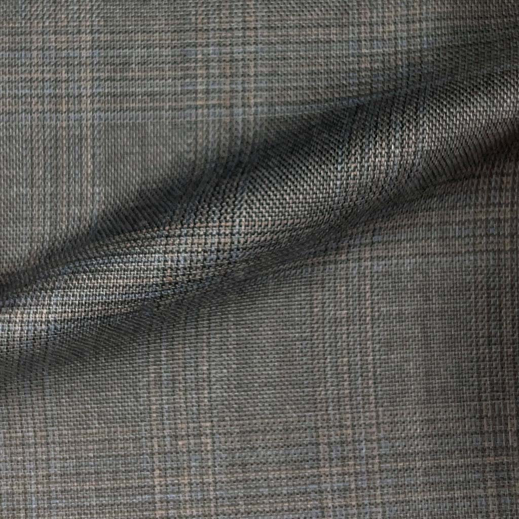 Westwood Hart Online Custom Hand Tailor Suits Sportcoats Trousers Waistcoats Overcoats Steel Grey Self Plaid Design