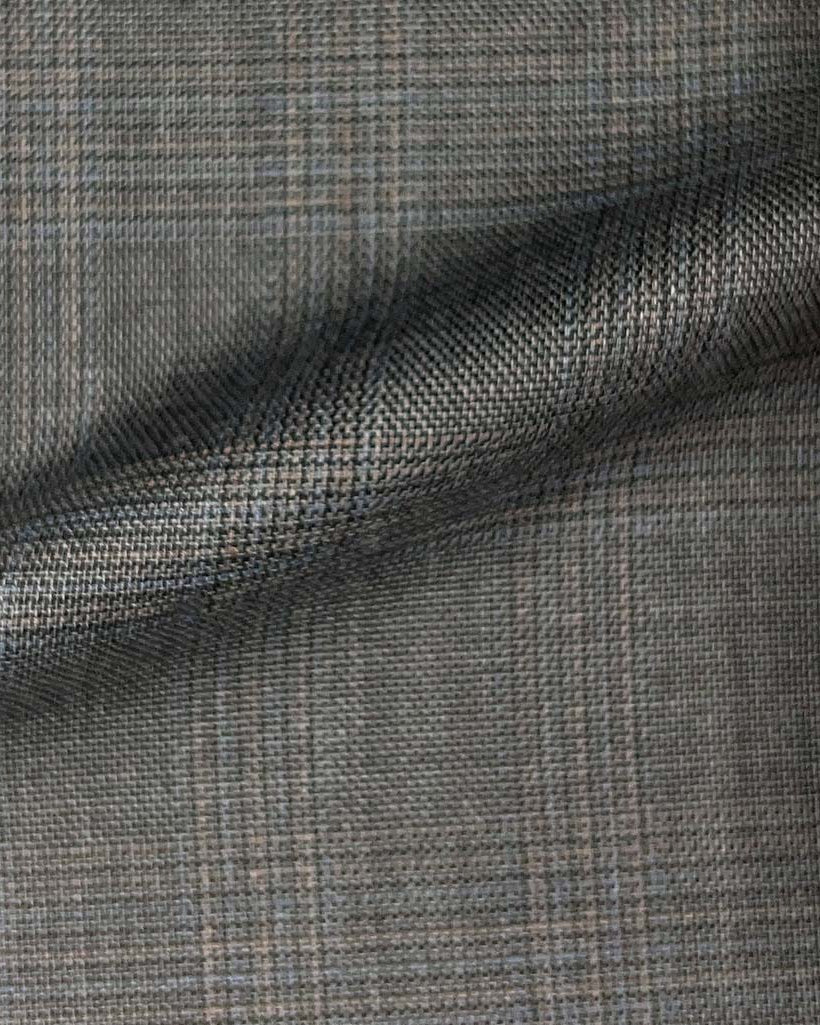 Westwood Hart Online Custom Hand Tailor Suits Sportcoats Trousers Waistcoats Overcoats Steel Grey Self Plaid Design