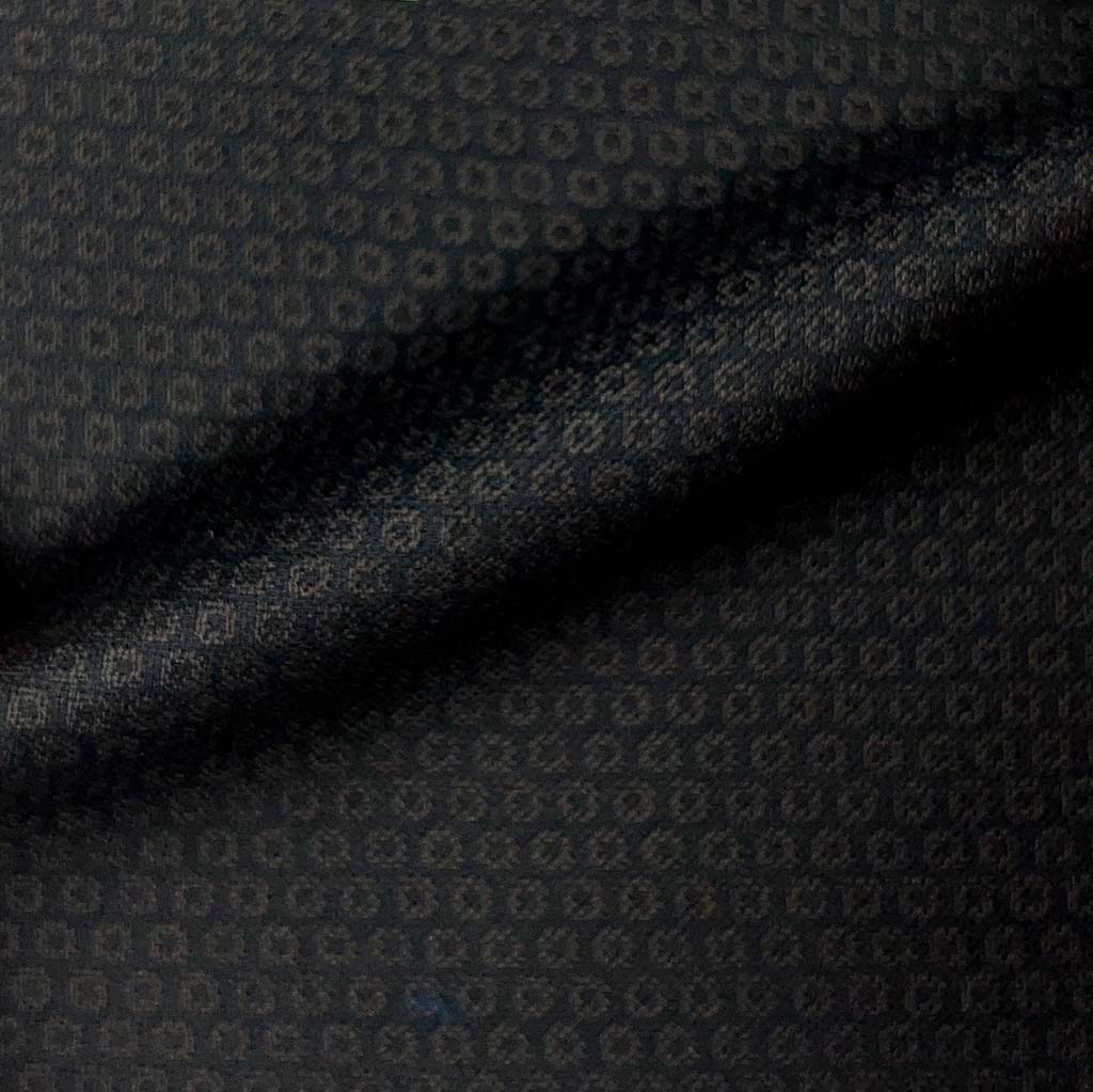 Westwood Hart Online Custom Hand Tailor Suits Sportcoats Trousers Waistcoats Overcoats Made To Measure Formalwear TuxedoBlack Mini Circular Jacquard Design