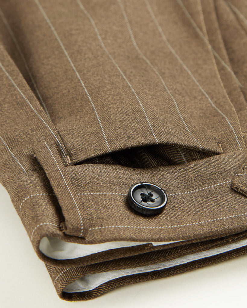 Westwood Hart Online Custom Hand Tailor Suits Sportcoats Trousers Waistcoats Overcoats Brown Pinstripes