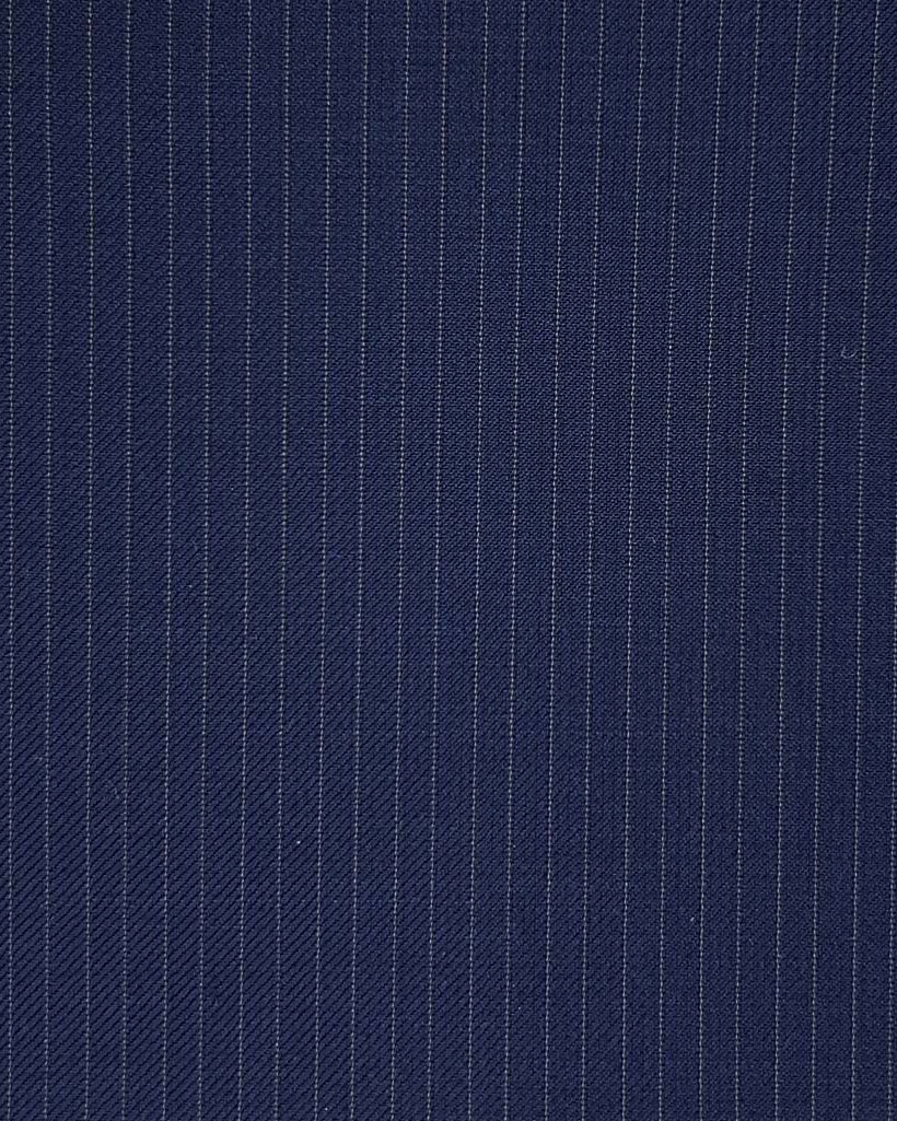 Westwood Hart Online Custom Hand Tailor Suits Sportcoats Trousers Waistcoats Overcoats Steel Blue Narrow Pinstripes