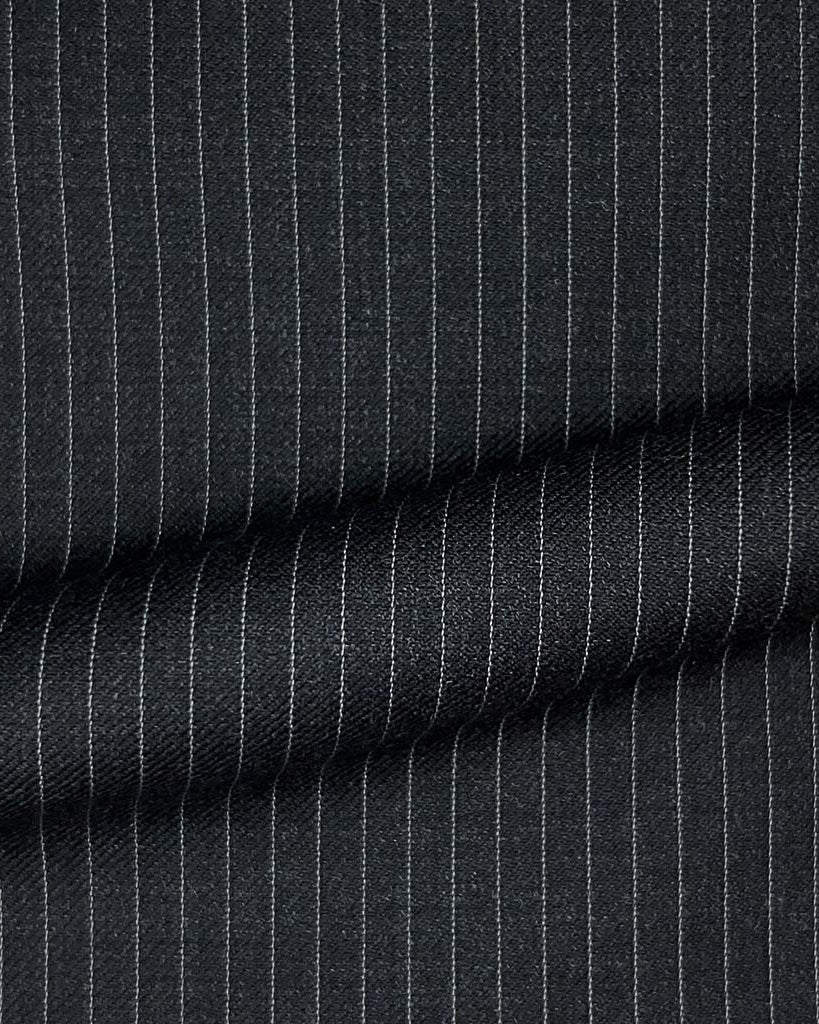 Westwood Hart Online Custom Hand Tailor Suits Sportcoats Trousers Waistcoats Overcoats Charcoal Grey Narrow Pinstripes